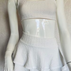 Three piece bathing suit with skirt