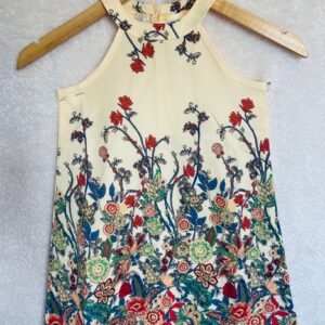 Girls Floral Halter Neck Dress