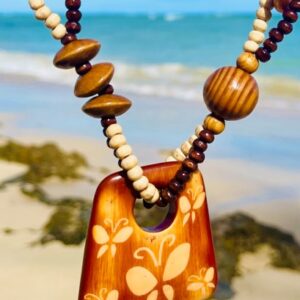 Handmade Wooden Necklace and Earrings set