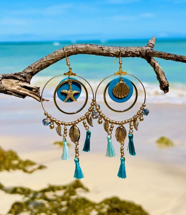 Bohemian Tassel Pendant Earrings - Image 6
