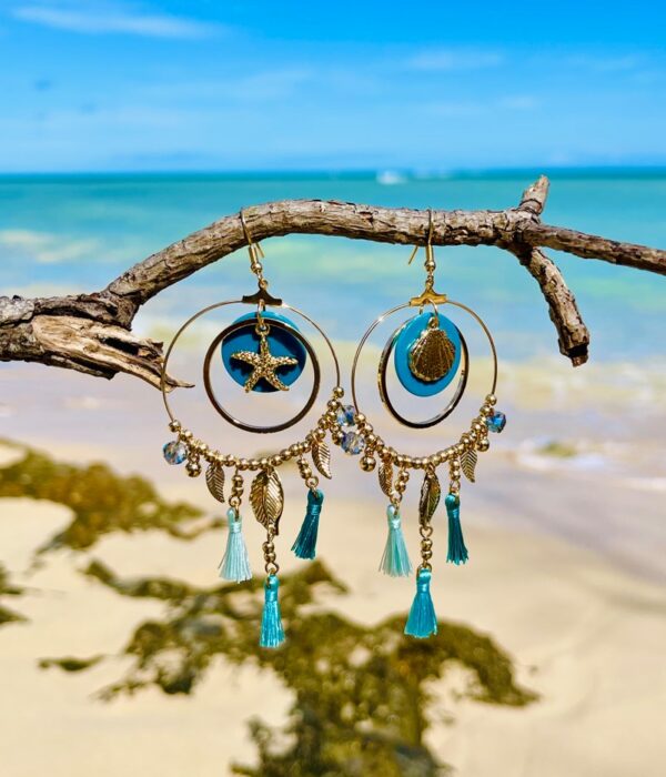 Bohemian Tassel Pendant Earrings - Image 2