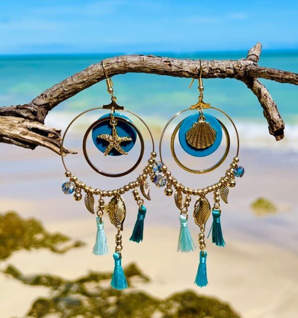 Bohemian Tassel Pendant Earrings - Image 5