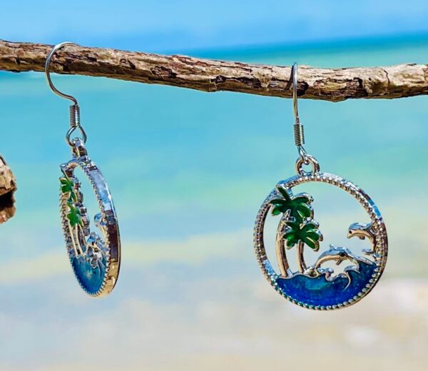 Dolphin Charm Earrings - Image 4