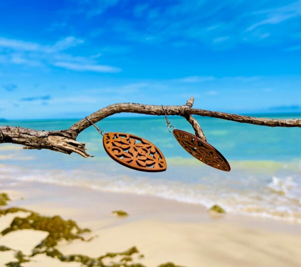 Wooden Design Earrings - Image 5
