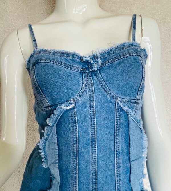 Woman's Denim Sexy Dress - Image 11
