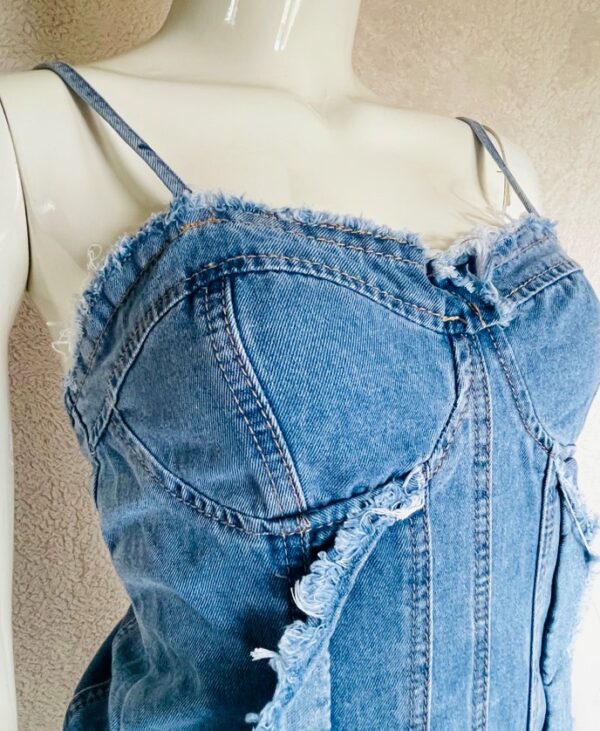 Woman's Denim Sexy Dress - Image 3