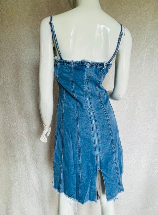 Woman's Denim Sexy Dress - Image 4