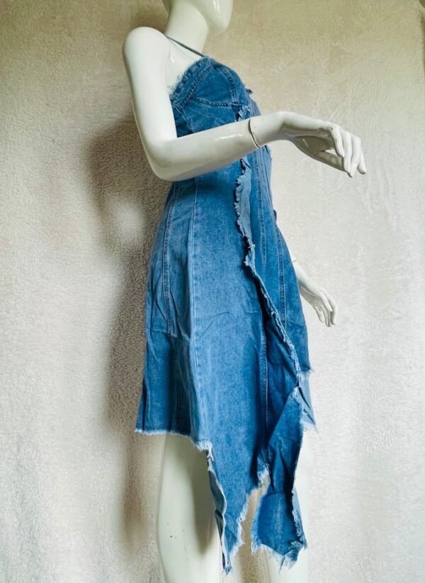 Woman's Denim Sexy Dress - Image 12