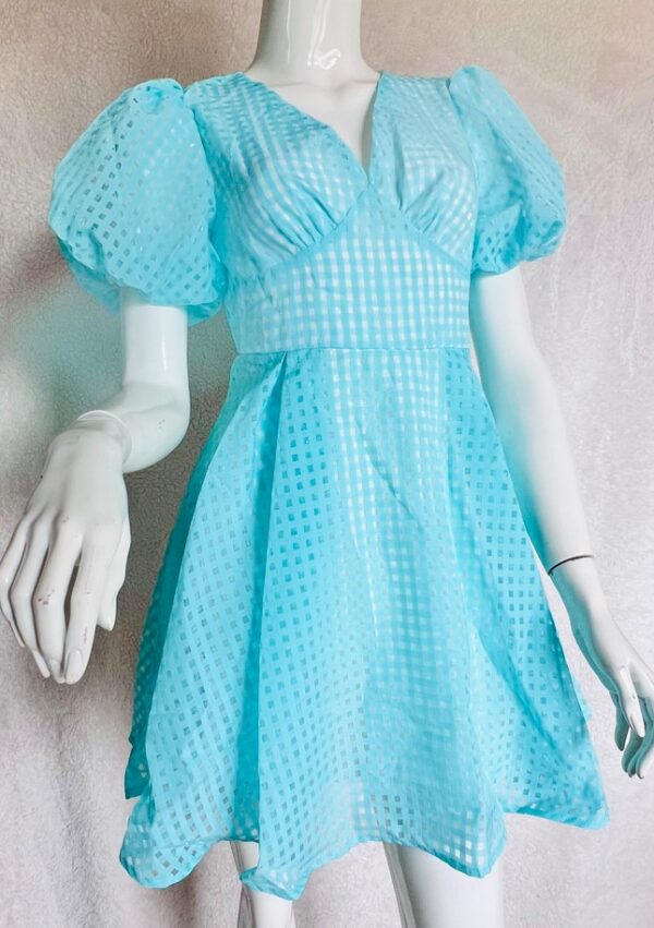Ruffle Trim V-Neck Mini Dress - Image 11