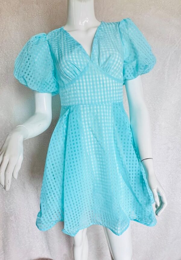 Ruffle Trim V-Neck Mini Dress - Image 6